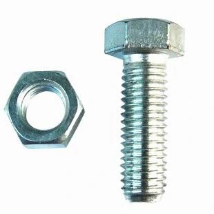 Factory DIN931 Galvanized Stainless Steel Hex Head Bolt and Nut