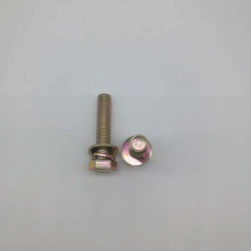 Hex Bolt with Spring and Washer Assemblies with Half Thread
