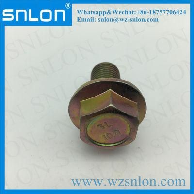 Zinc Steel Hex Head Flange Screw Bolt for Auto Parts