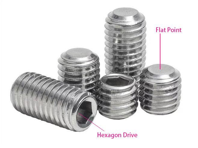 DIN 913 Stainless Steel Plain Hexagon Socket Machine Screws Allen Grub Set Screw with Flat End Point
