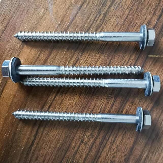 Assembling Bolts, Three-Pieces Set of Bolts, Hexagon Bolts with Spring Washer and Flat Washer, Round Head Cross Recessed Screws