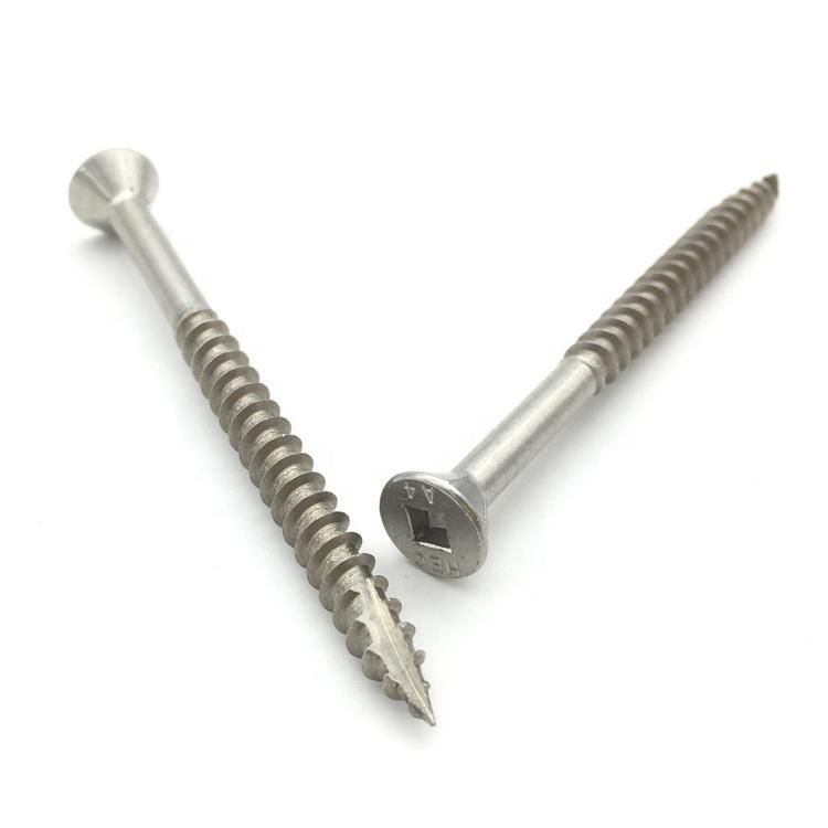 T17 Countersunk Square Head Chipboard Screw with 4 Ribs