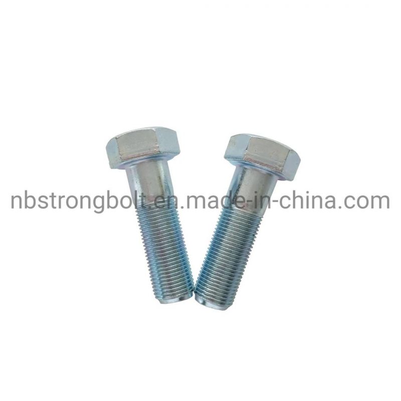 DIN960 Hex Bolt with Fine Pitch Thread Zinc