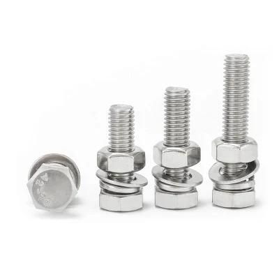 Fastener Stainless Steel M4 M6 M8 M10 M12 DIN 6921 Class 4.8.8.8 10.9 12.9 Hex Bolt Hex Nut Flat Washer Spring Washer