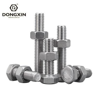 Wholesale High Quality Hardware Stainless Steel Full Threaded Hex Bolt Nut Fasteners
