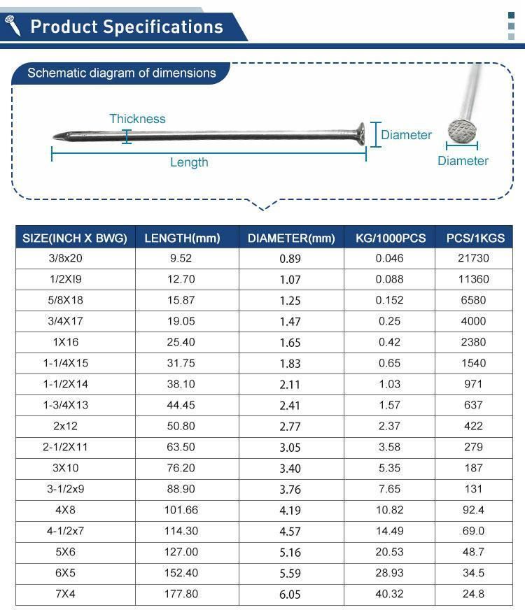 Best Selling Hardware Hot Dipped Galvanized Common Nail for Construction