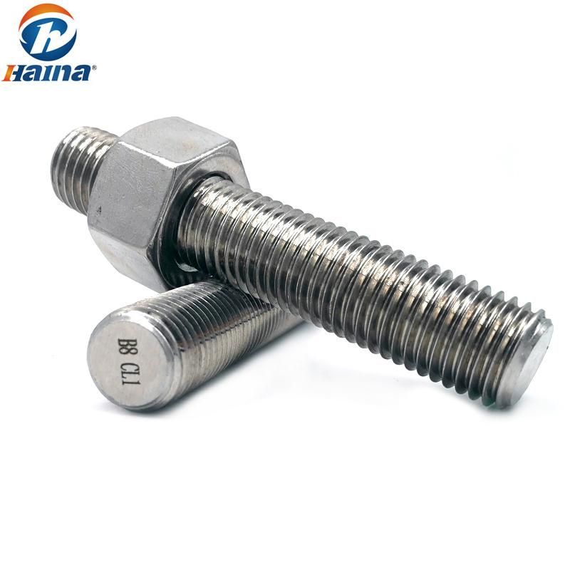 DIN975 Stainless Steel Ss304 Ss316 Grade 8.8 10.9 Threaded Rod