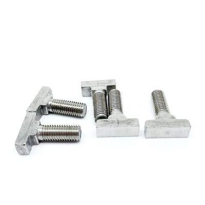 Stainless Steel M6 M8 M10 DIN186 T Head Square Neck Bolts for Aluminum