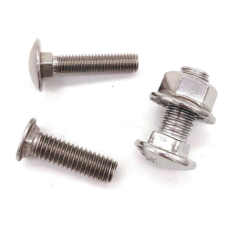 Stainless Steel304 DIN603 Mushroom Head Square Neck Carriage Bolts-5