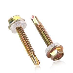 Wholesale Carbon Steel Yellow Zinchex Flange Head Self Drilling Screws