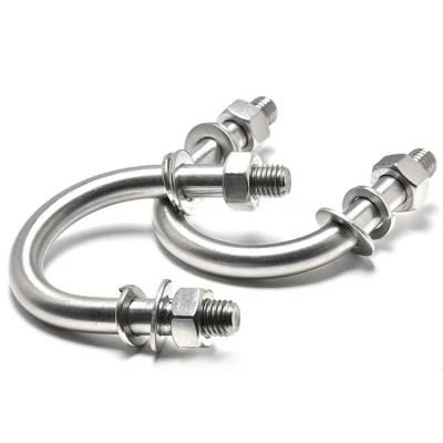 High Quality SS316 Ss317 Stainless Steel Nut Bending Machine Square Round Shape U Bolts Hook Bolt