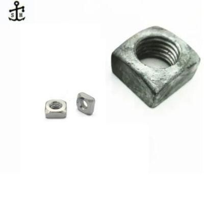 Double Chamfered Square Nut Both Stainless Steel and Steel Zinc Plated Made in China