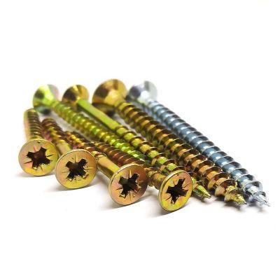 Chipboard Screw Yellow Zinc Plated Pz2