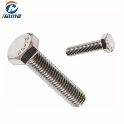 Stock DIN933 Full Thread Stainless Steel Hexagon Bolts