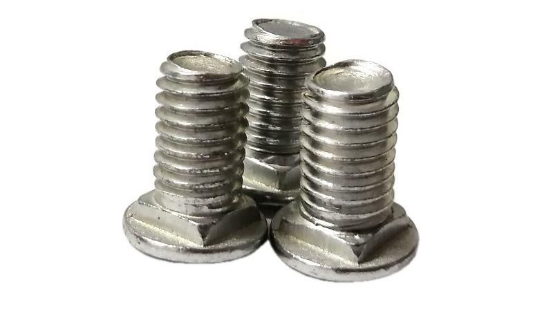 Steel White Zinc Plated Flat Head Square Neck Carriage Bolts Screws