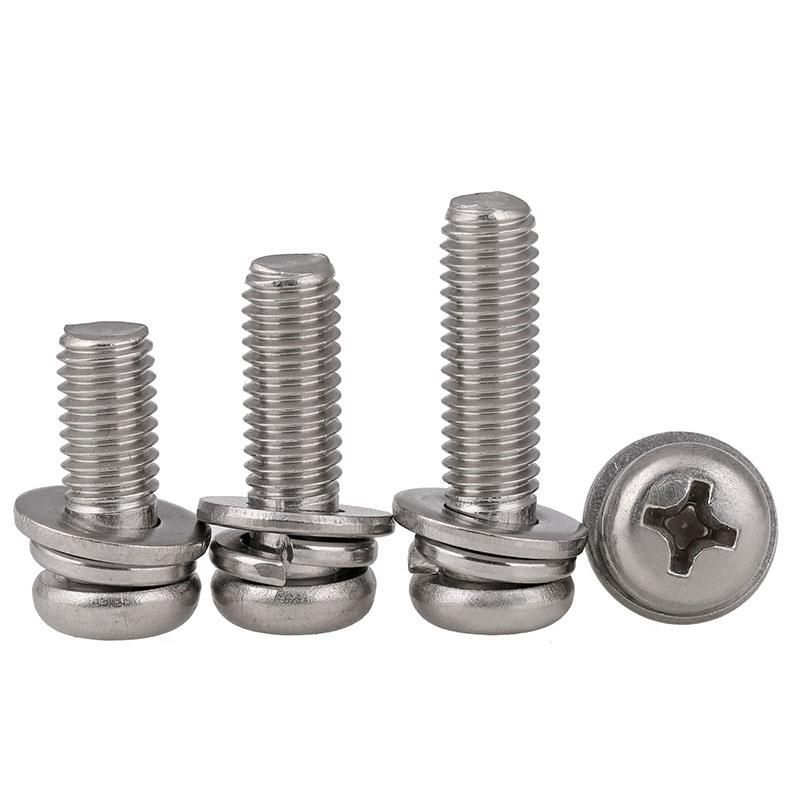 Stainless Steel Pan Head Phillips Combination Screw with Washer