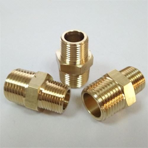 Water Fitting Brass Pipe Hex Nipple for Mold Component