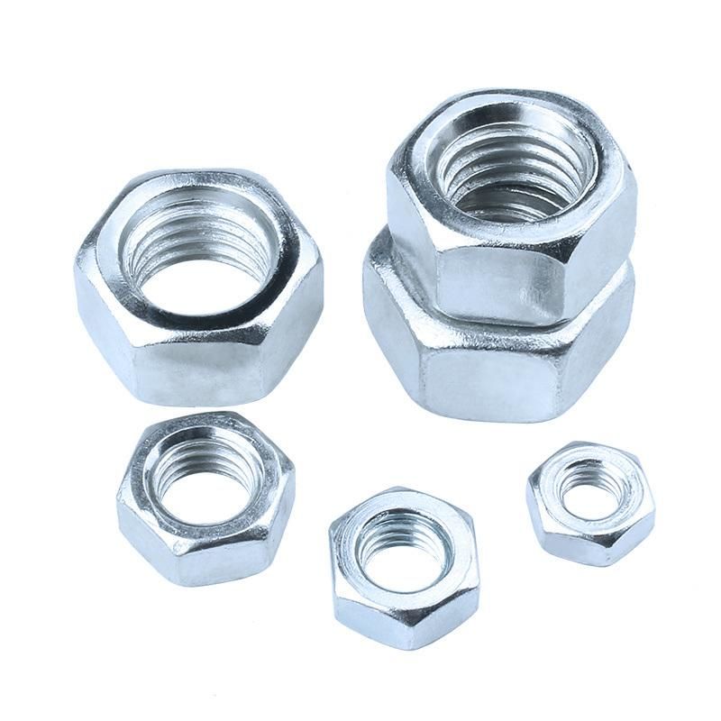 Water Treatment Heavy Industry Mining Stainless Steel Brass Nylon Zinc Plated Passivated Plain Black Hex Nuts