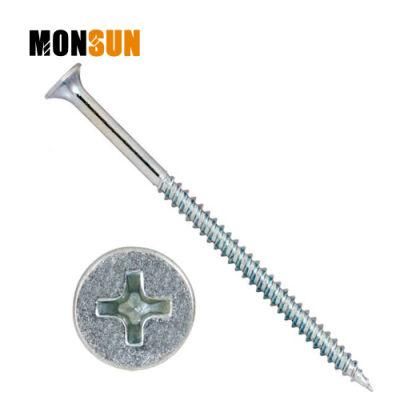 Blue/Clear Galvanized Wood Thread Bugle Head Self-Tapping Screws/Tornillos