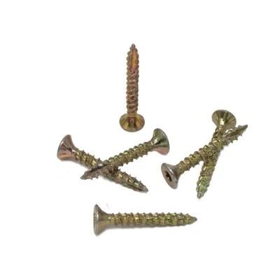 Reasonable Price Customized Steel Yellow Zinc Plated Screw Wood Chipboard Screws