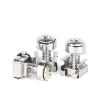 Factory Price SS304 Combination Crown Screw with Cage Nut
