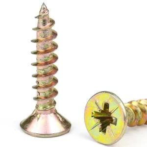 Yellow Zinc Square Countersunk Double Csk Head Chipboard Screws for Wood