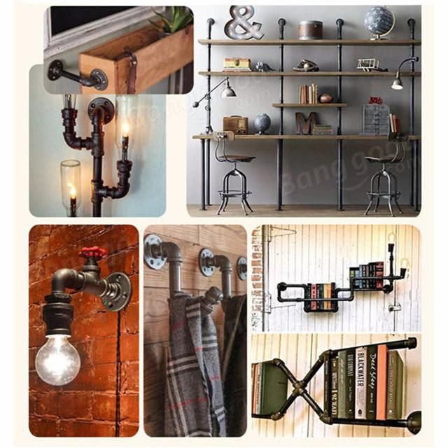 Industrial Furniture Pipe Fittings Floor Flange with Cast Iron Material for Industrial Stair Railings