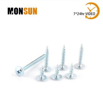 Round Washer Head Phillips Drive White Zinc Plated Self Tapping Drywall Screws/Profile Joining Screw
