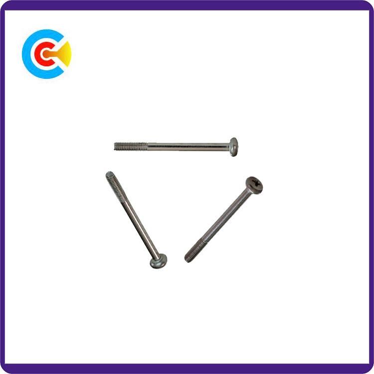 GB/DIN/JIS/ANSI Carbon-Steel/Stainless-Steel 4.8/8.8/10.9 Galvanized Cross Shaft Screws for Building Railway
