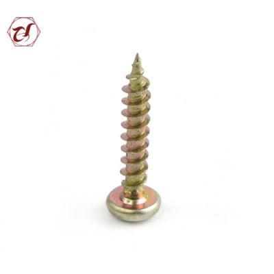 DIN7981 Yellow Zinc Plated Pan Head Cross Tapping Screw/DIN7981 Zincself Tapping Screw