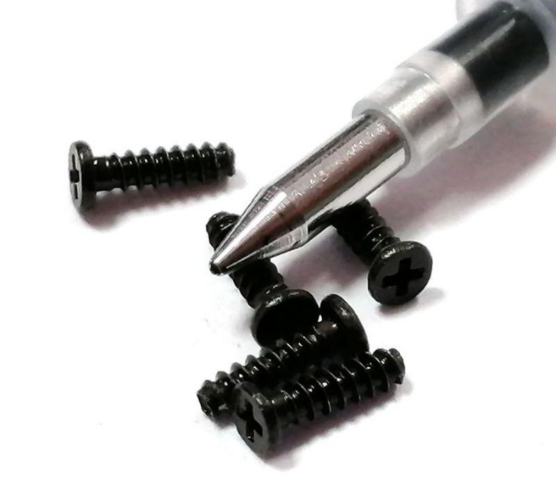Black Zinc Plated Ultra Low Head Phillips Precision Steel Screw