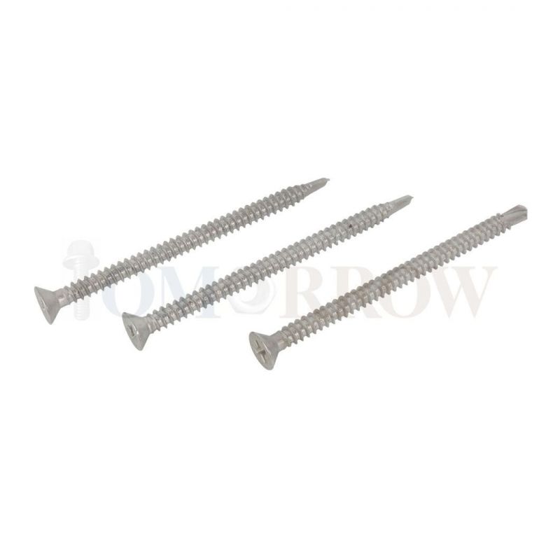 Made in China Factory One-Stop Service Stainless Steel 410, 304, 316 Countersunk (CSK) Head Self-Drilling Screw DIN7504 (P) , ISO15482, ASME B18.64