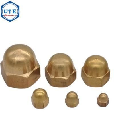 Yiwu Market of Zhejiang Hot Sales DIN1587 Brass Hexagon Domed Nuts Hex Dome Round Head Nut