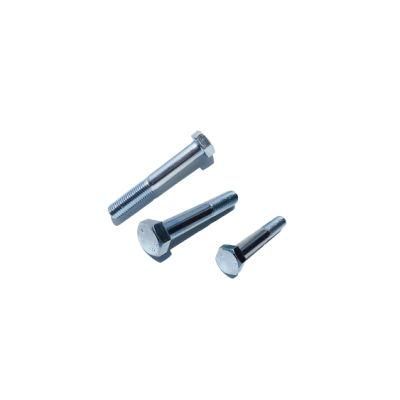 DIN931 Screw Hex Bolt with White Zinc Plated