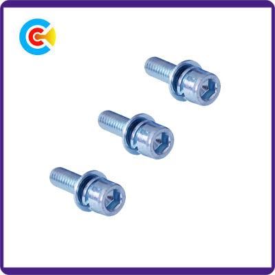 304/Carbon Steel M6/Galvanized/Hexagon Cheese Head Screws for Motorcycle with Washer