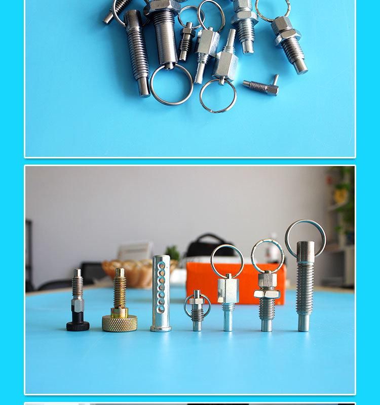 Zinc Plated Spring Loaded Indexing Plunger Pin Wires Hitch Lynch Clevis Detent Ball Lock Safety Quick Release Self Locking Pin Push Button Pin