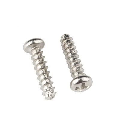 Nickel Plated Cross Round Head Thread Cutting Self-Tapping Screw DIN571