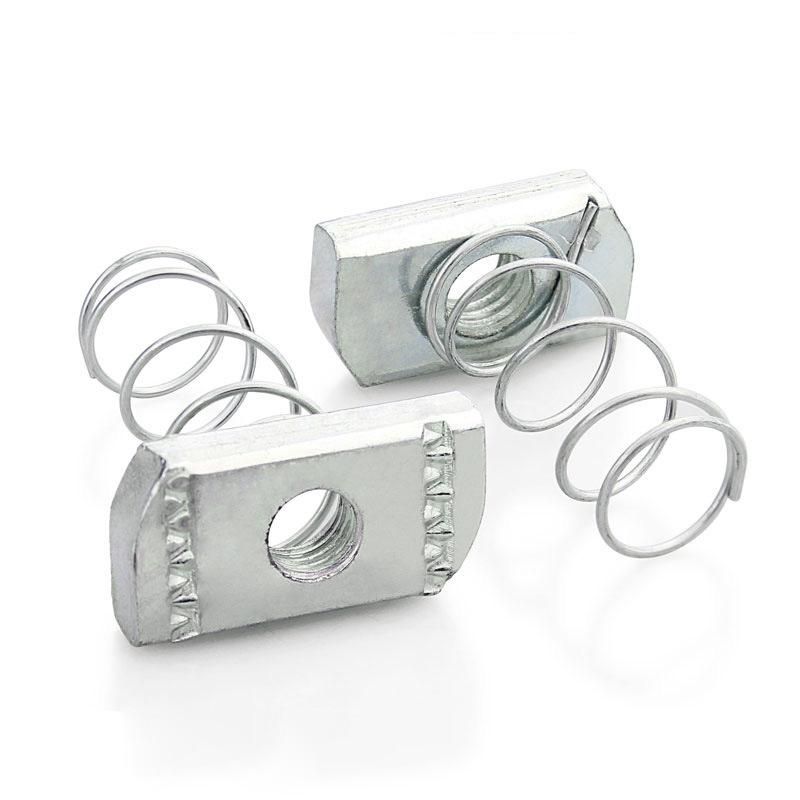 Spring Channel Nut Lock Nut Long Spring Nut Square Head Carbon Steel Zinc Plated Galvanized