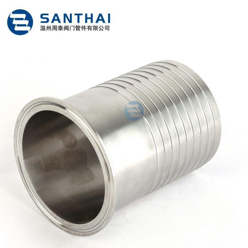 Food Grade Sanitary Stainless Steel SS304/SS316L Crimping Tri-Clamp Hose Coupling