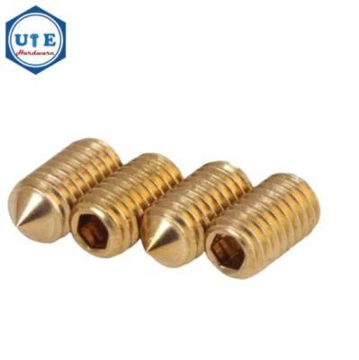 High Quality M2m3m4 Hex Socket Set Screw DIN914 Hexagon Set Screws with Cone Point Brass Grub Screw