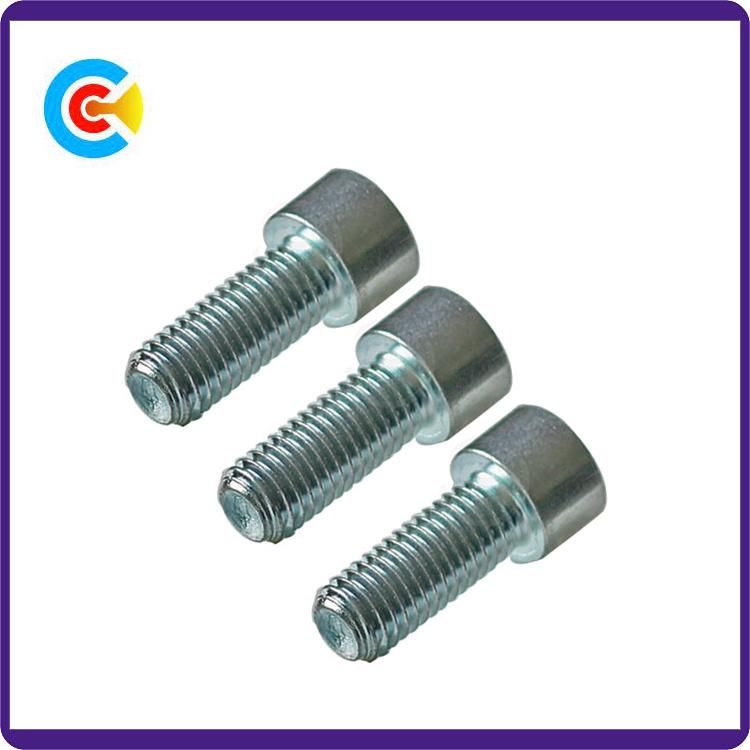 DIN/ANSI/BS/JIS Carbon-Steel/Stainless-Steel Cylindrical Head Hexagon Screw for Building/Car Railway
