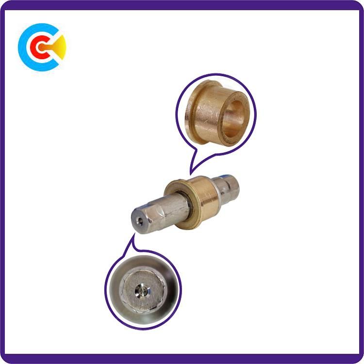 GB/DIN/JIS/ANSI Brass 4.8/8.8/10.9 Hexagonal Copper Sleeve Pin for Building Railway