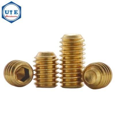 Brass Hex Socket Drives Allen Grub Set Screws with Cup Point DIN916 From M1.6 to M16