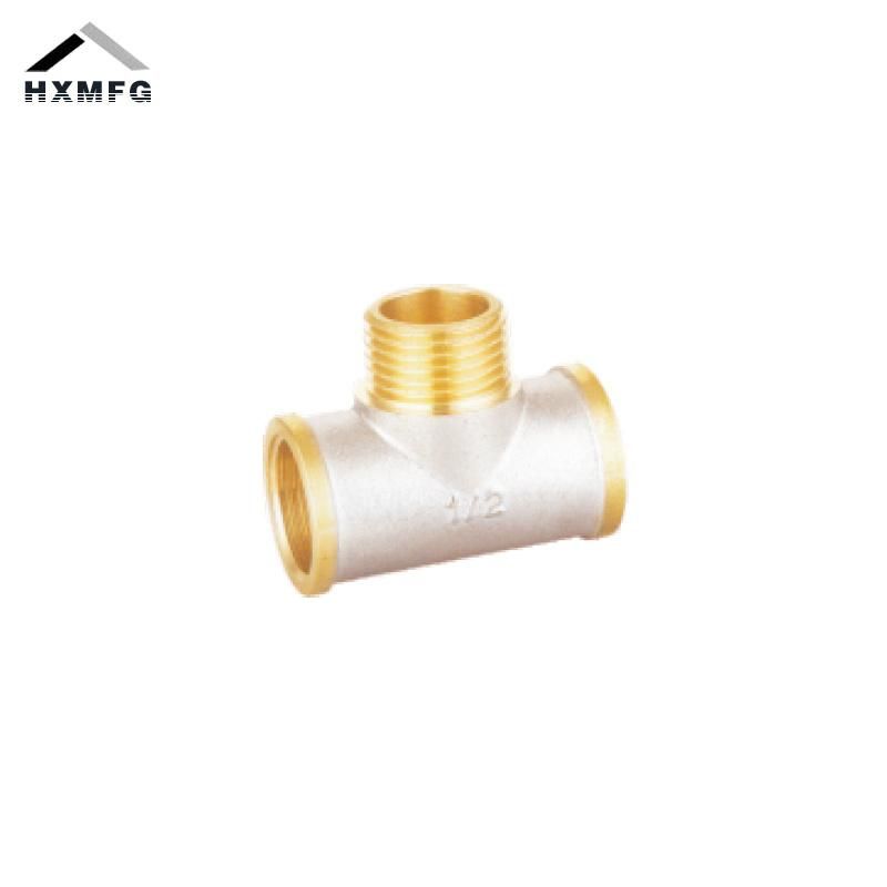 Male 3-Way Nickel Plate Female Thread Pipe Fitting Tee