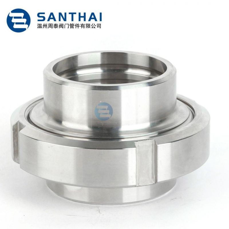 Stainless Steel Sanitary Pipe Union Hygienic Grade Round Nut 3A BS DIN Ds SMS Rjt Thread Union