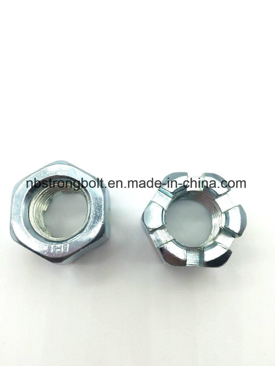 Hex Slotted Nut DIN935 with Zp