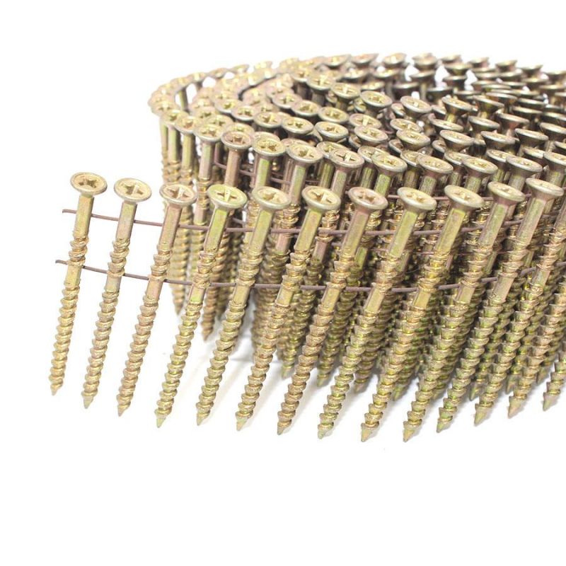 Galvanized Pozi Head Wire Collated Screw for Roofing, Packaging, Construction