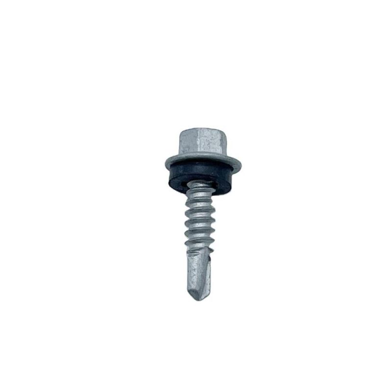 Hex Washer Head Screw with EPDM Washer, Zinc Plated PT2