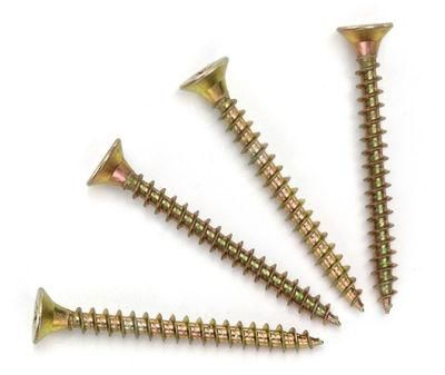 China Wholesale Self Tapping Chipboard Screw C1022 Yellow Zinc Plated Chipboard Screw for Furniture