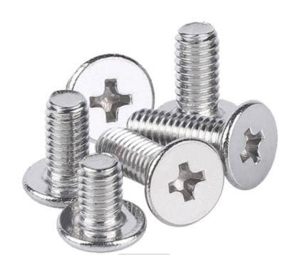 M10 SS304 Bolts for Machine Stainless Steel Cross Recessed Flat Head Countersunk Screws M10